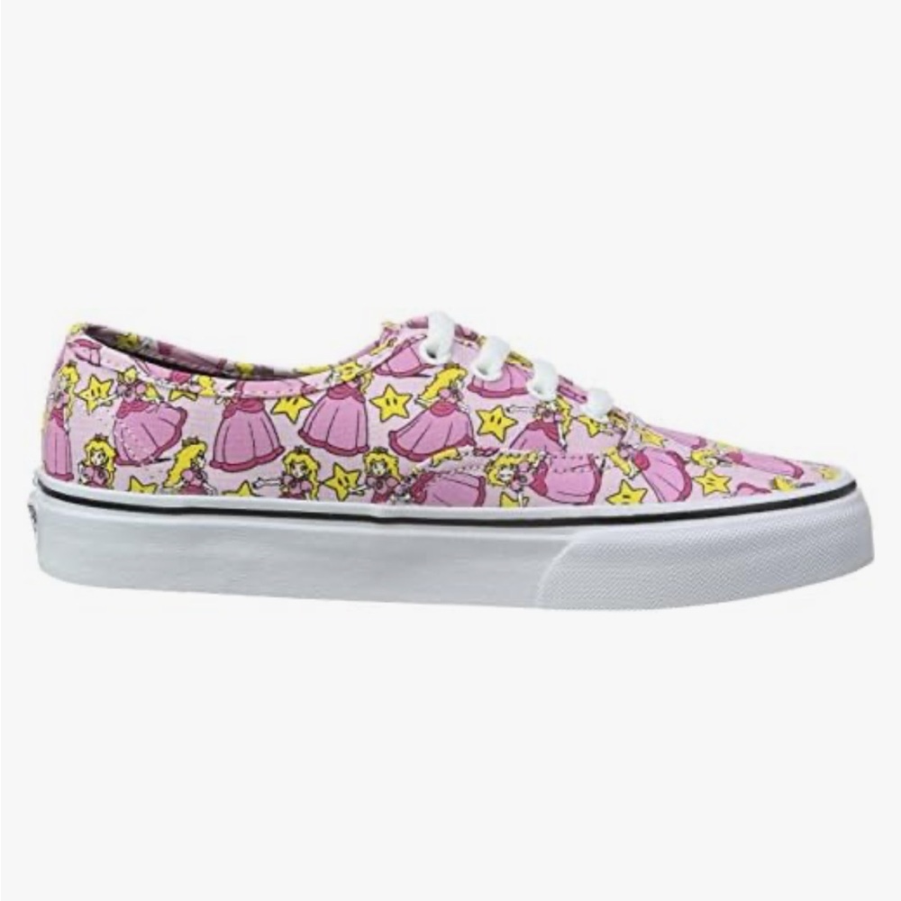 Vans Authentic Nintendo Princess Peach Low Top Trainers - Picture 3 of 16